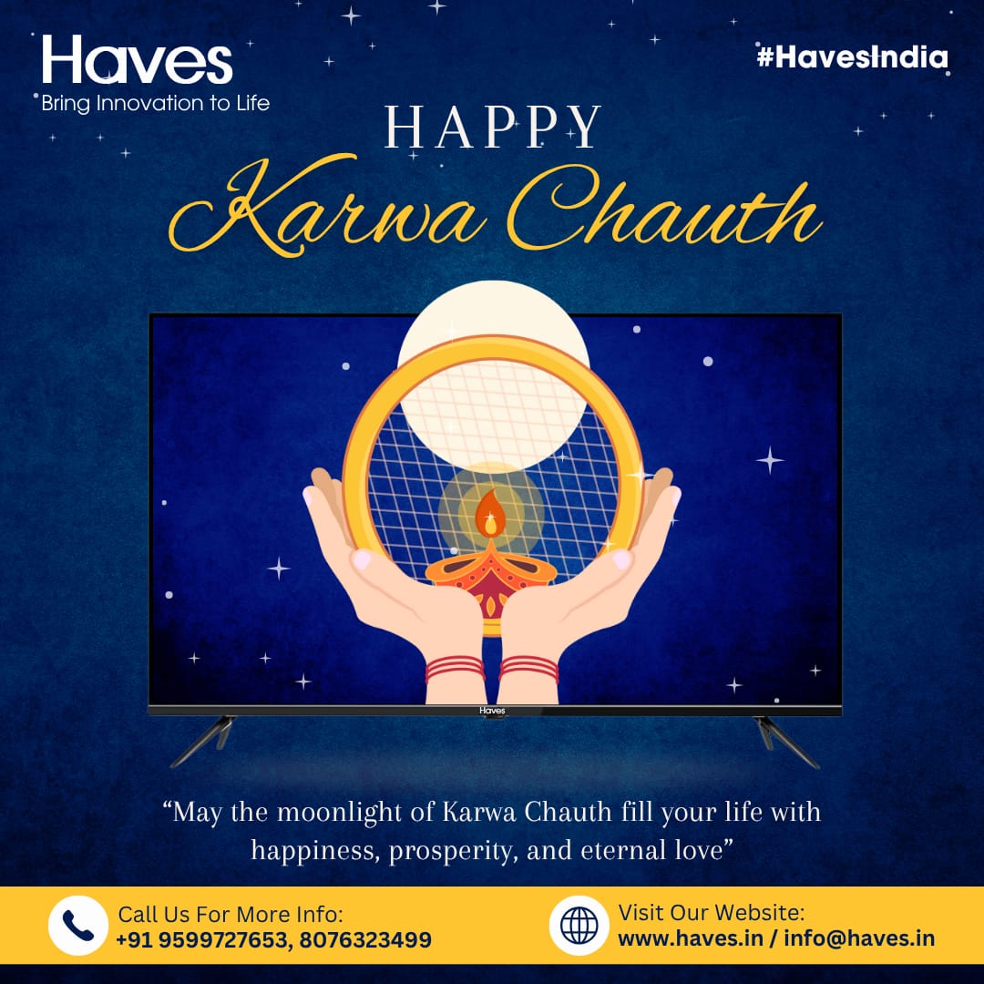 HavesIndia's tweet photo. Wishing everyone a joyful Karva Chauth! 🌙✨ Celebrate love and togetherness with your favorite shows on our Smart LED TV.
.
What are you watching tonight?
Let us know in the comments! 💖
.
#Havesledtv #KarvaChauth #FamilyTime #SmartTV #Festival #karwachauthspecial❤️💕😍 https://t.co/ypEUL7YJZZ