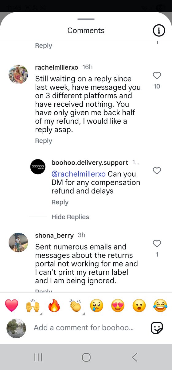 Maria42516250's tweet photo. @boohoo this is just a few ! Complaints there are thousands  ! Im not going to stop untill you stop ROBBING CUSTOMERS! https://t.co/9WfYnKCaKu