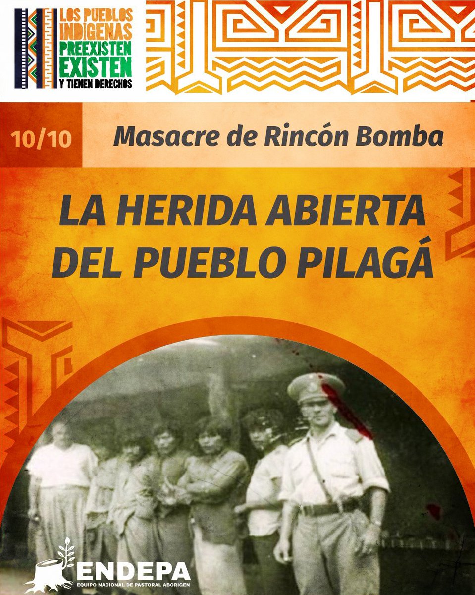En octubre de 1947, en la localidad de Las Lomitas, Formosa, se produjo un delito de lesa humanidad cometido por el Estado argentino contra Pueblos Indígenas, silenciado en la historia argentina: la Masacre de Rincón Bomba. 

endepa.org.ar/la-herida-abie…