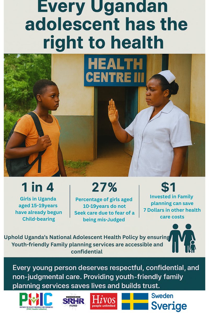A call to <a href="/MinofHealthUG/">Ministry of Health- Uganda</a> to improve access to SRH Services and information for young people at all service points in the country and address Health provider biases to achieve true health and economic Independence for our mother land, Uganda.
