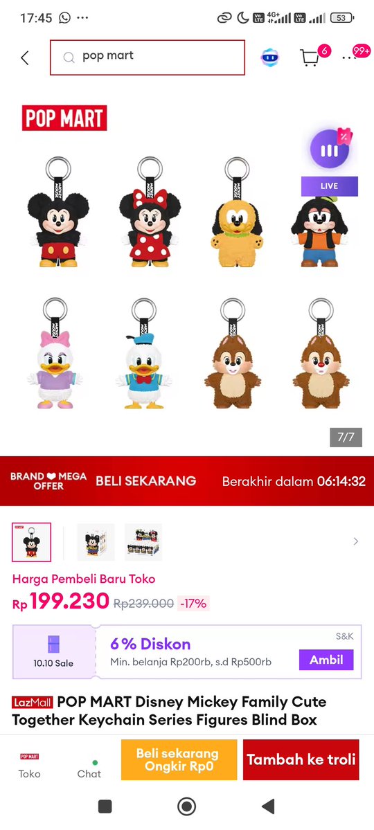eh demi apa si ada POP MART Di Lazada , mau banget checkout Exclusive drops nya 😍 
lazada.co.id/products/pdp-i…
