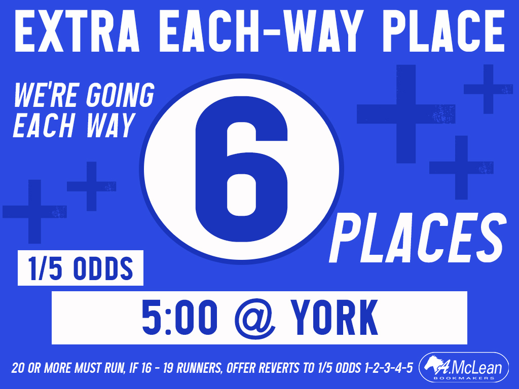 amcleanbookies's tweet image. Check out our #ExtraPlace offers at @NewmarketRace &amp;amp; @yorkracecourse 🏇

#DoYaWannaBet