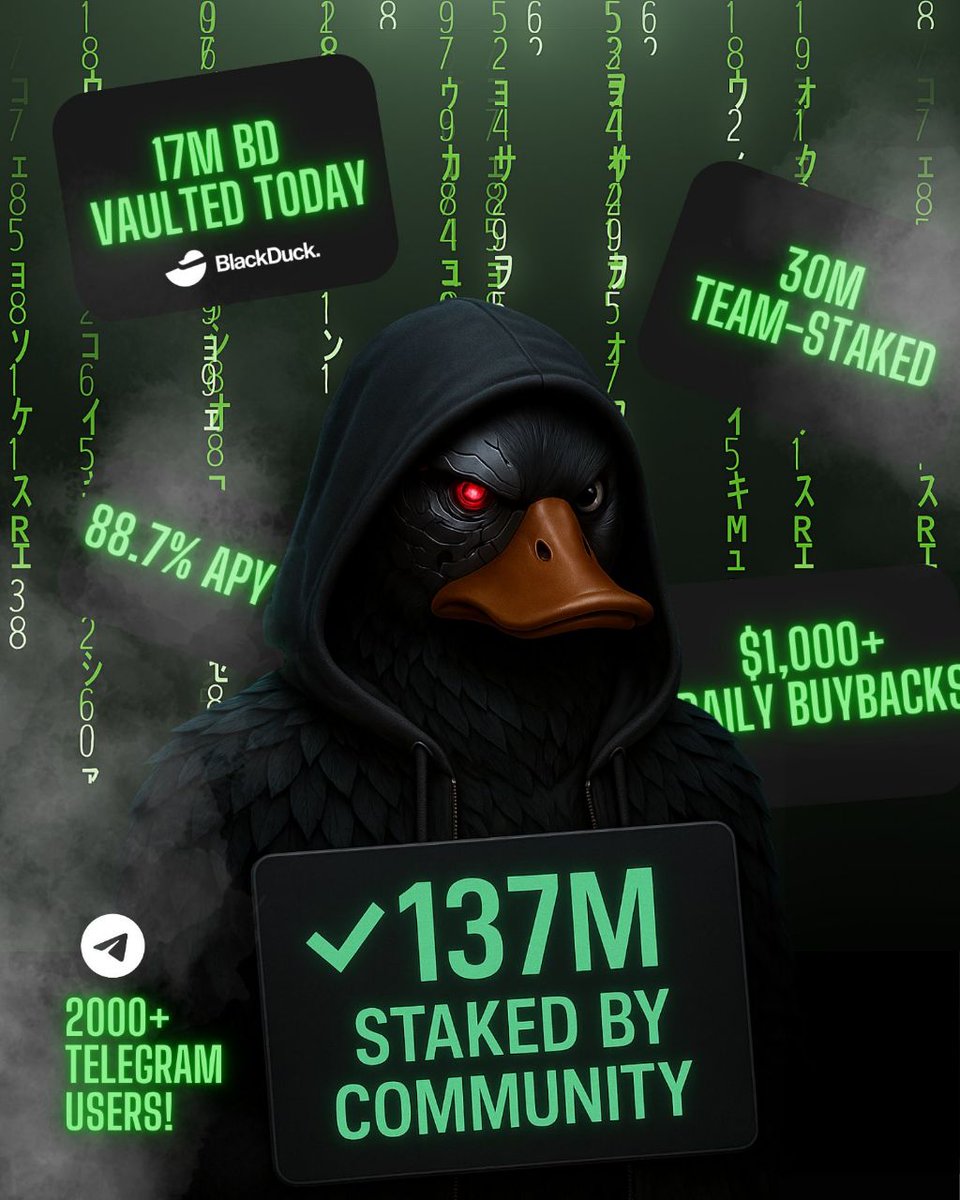 βΏANTOπ¦βπ₯ (@bantofweb4) on Twitter photo <a href="/cz_binance/">CZ πΆ BNB</a> At this point, the only chart that matters is <a href="/blackducktradfi/">blackduck</a> ( $BD) π
This no your usual coin, itβs backed by real-world assets, real yield, and real vision.
β
 88.7% APY from Forex & crypto trading
β
 311M+ BD already locked
β
 BlackDuck Card for real-world spending
β
 <a href="/cz_binance/">CZ πΆ BNB</a> At this point, the only chart that matters is <a href="/blackducktradfi/">blackduck</a> ( $BD) π
This no your usual coin, itβs backed by real-world assets, real yield, and real vision.
β
 88.7% APY from Forex & crypto trading
β
 311M+ BD already locked
β
 BlackDuck Card for real-world spending
β