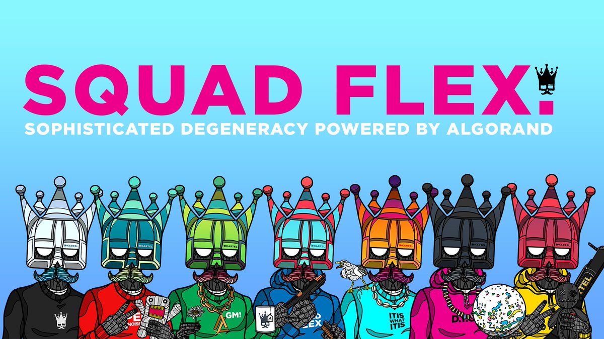 BKARTEL_XYZ's tweet image. 📢 FINALLY FRIDAY! $ALGO
The Weekend is near & that means it's time for, @BKARTEL_XYZ SQUADDIE FLEXIN to Appear!
SOOO if own a SQUADDIE or a FEW:
YA KNOW WHAT TODO 👇💪🫡