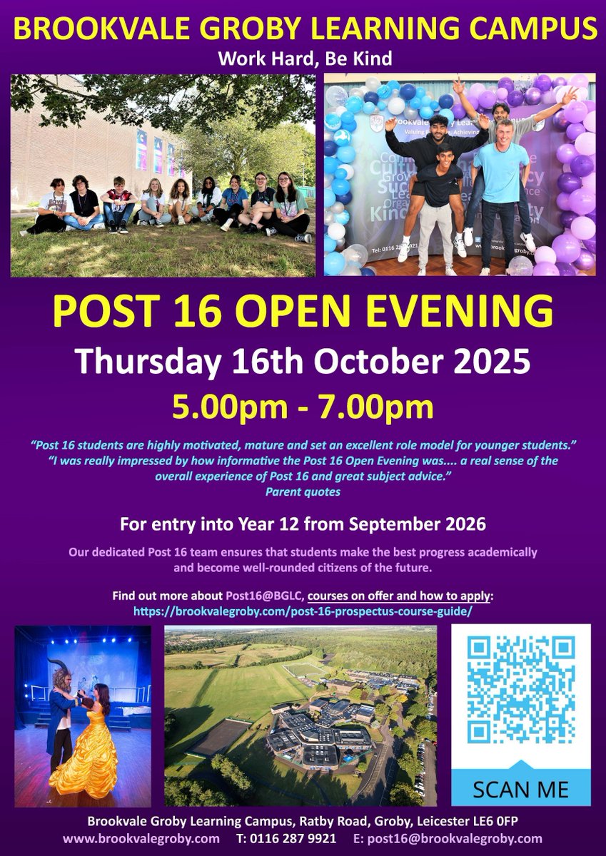 BGLC extends an invitation to students throughout the county to explore our outstanding Post 16 Offer by joining us at our Open Evening on Thursday, October 16th, 2025, from 5 p.m. to 7 p.m. Our staff will be available to address all your inquiries and share what makes BGLC great