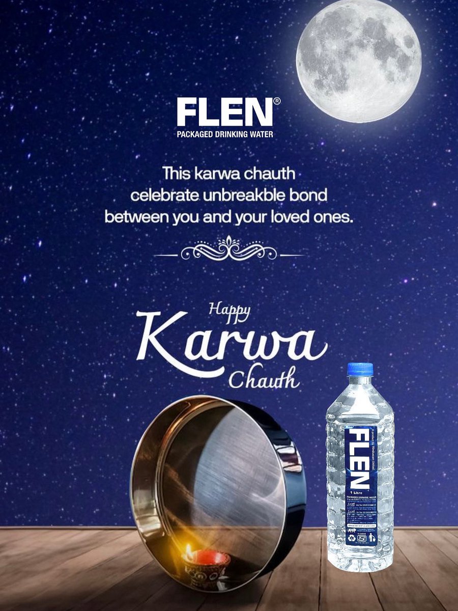 FLENINDIA's tweet photo. Love, light, and a little hydration  , that’s the Flen way to celebrate Karwa Chauth !!

#karwa #flen #flenwater #hindustanunited #karwachauth #womeninspiringwomen #festivevibes #festivalseason #couplegoals #fmcg #trending #hotsellingbrand #waterbrand #beverageindustry https://t.co/CQm5iIVrU2