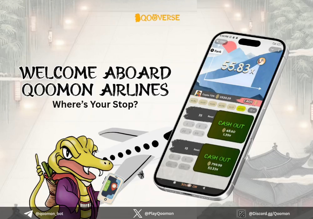 ✈️ Welcome aboard Qoomon Airlines.

Your flight multiplier is ready:
🟢 Smooth ride at 2x
🔴 Turbulence at 10x
🟣 Legendary at 100x+

Where’s your stop?

#QoomonFly #FlyHigh #CryptoGaming #Web3Gaming