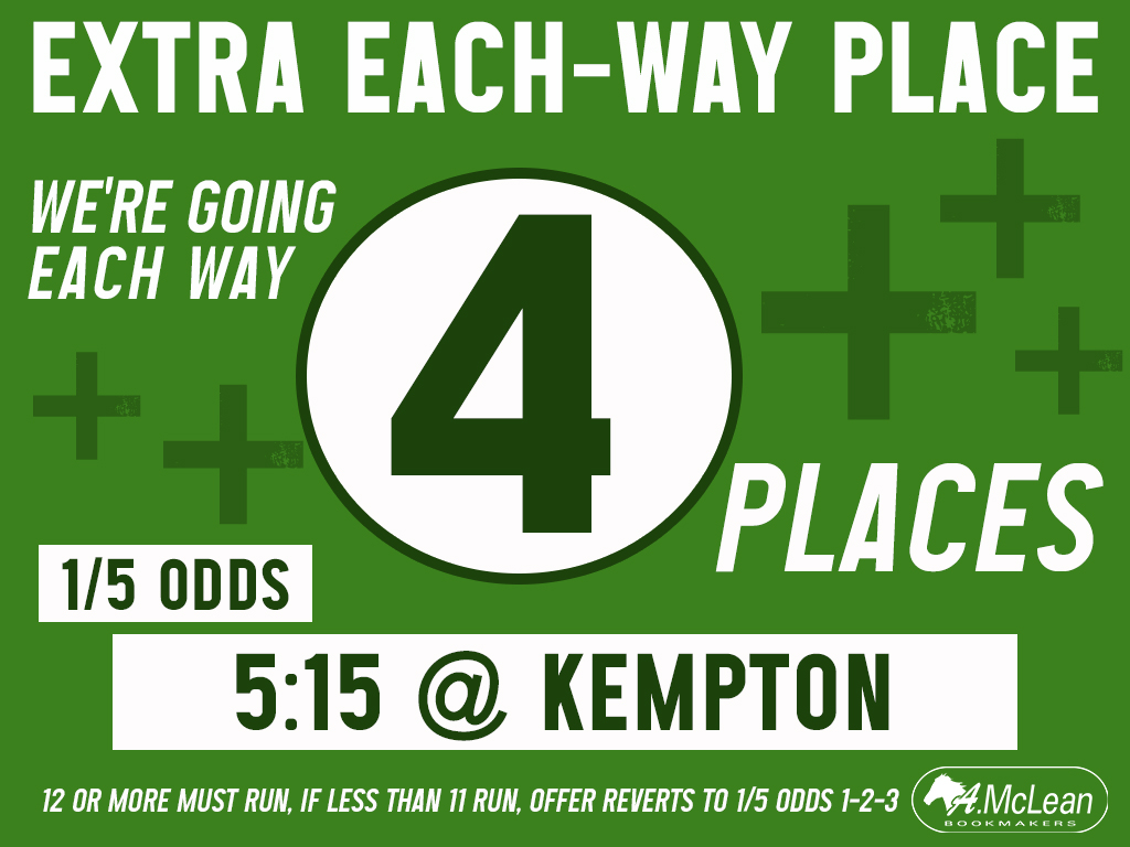 amcleanbookies's tweet image. We have more #ExtraPlace offers at @kemptonparkrace &amp;amp; @Chepstow_Racing 🏇

#DoYaWannaBet