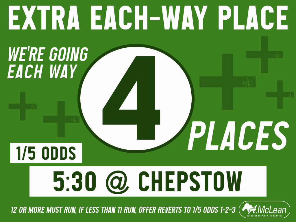 amcleanbookies's tweet image. We have more #ExtraPlace offers at @kemptonparkrace &amp;amp; @Chepstow_Racing 🏇

#DoYaWannaBet