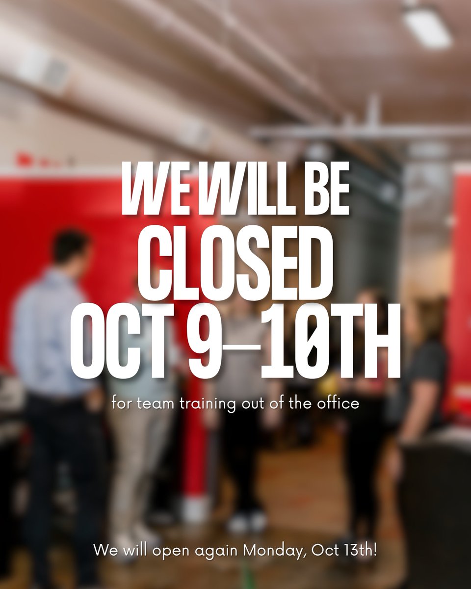TeamInghamSF's tweet photo. Our team will be out of the office for training. Please take note that we will be closed both Thursday, Oct 9th and Friday, Oct 10th. 

As always, our after-hours team is here to help. ☎️706-737-0978 or 📲use the SF app https://t.co/75Ze96DUAY