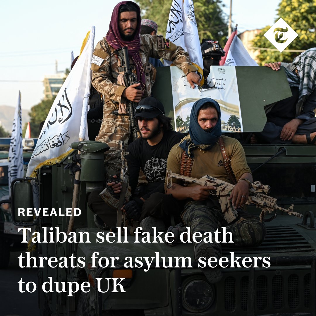 🔍 Afghan asylum seekers are buying fake Taliban death threats to convince the UK Home Office to accept their applications

A Telegraph investigation exposes how widespread the practice is. Take a look at it below ⬇️
telegraph.co.uk/world-news/202…