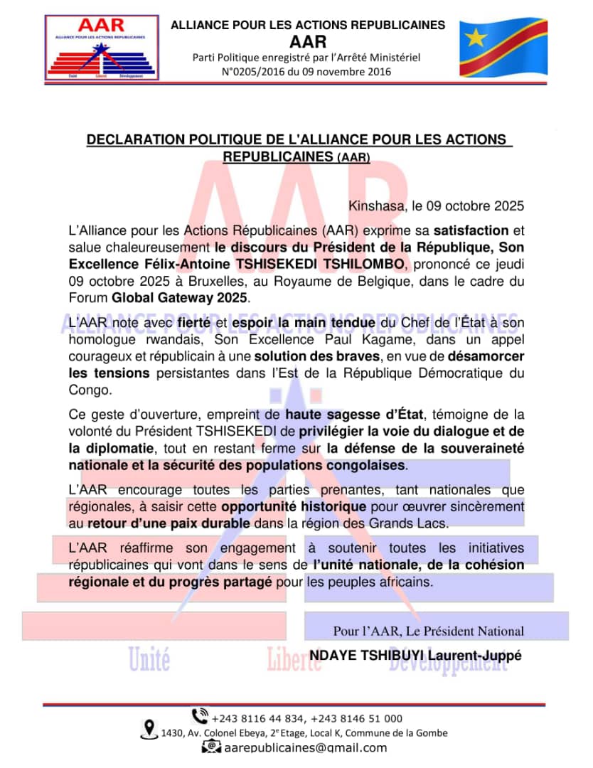 ... un appel courageux et républicain à une solution des braves, en vue de désamorcer les tensions persistantes dans l’Est de la #RDCongo #Fatshi <a href="/Presidence_RDC/">Présidence RDC 🇨🇩</a> <a href="/PrimatureRDC/">Primature de la République Démocratique du Congo</a>