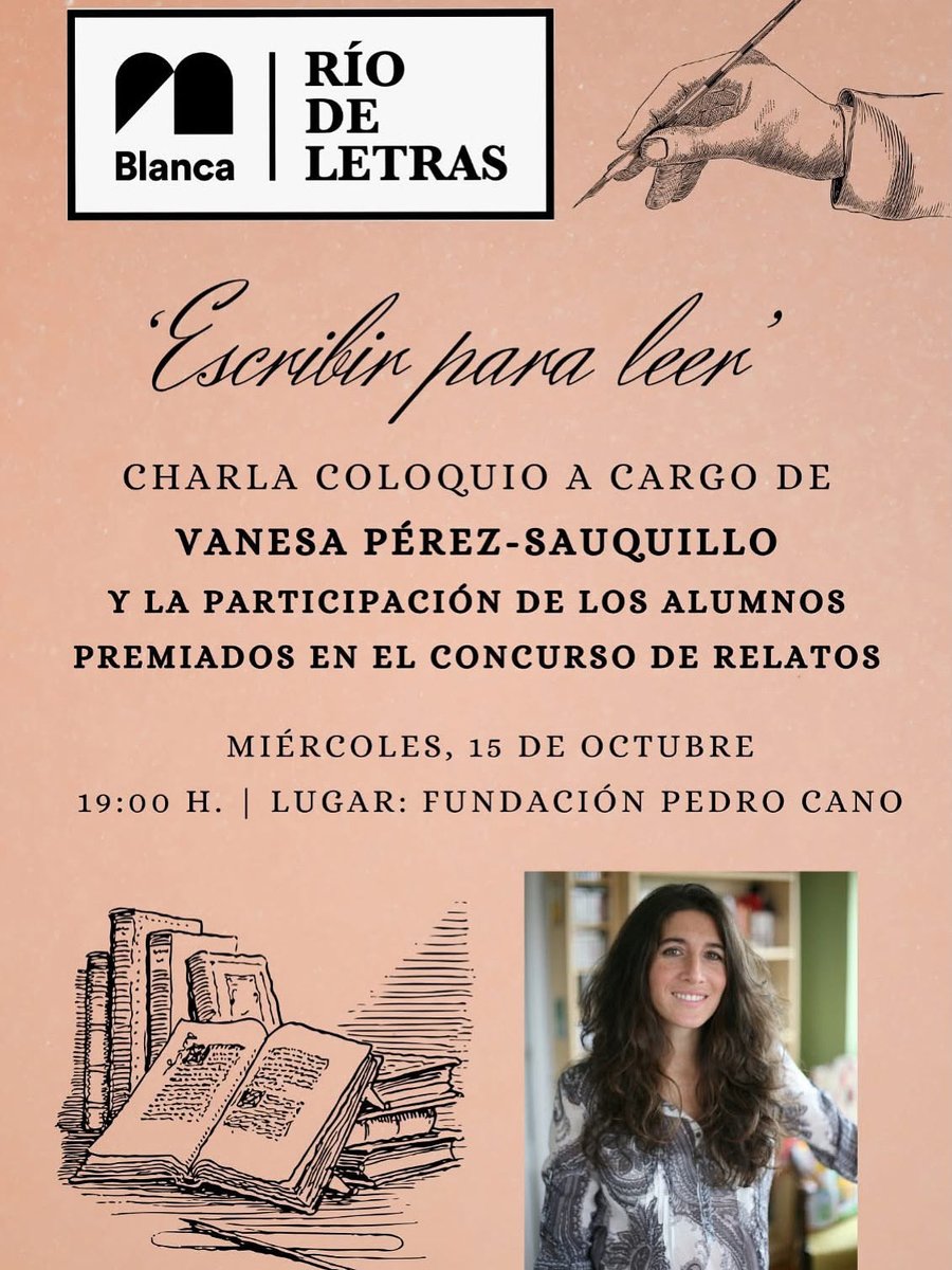📚En el marco del proyecto ‘Escribir para leer’, la poeta y escritora de literatura infantil y juvenil, galardonada este año con el premio de poesía Jovellanos, Vanesa Pérez-Sauquillo visitará la próxima semana nuestro municipio para dar una charla coloquio.