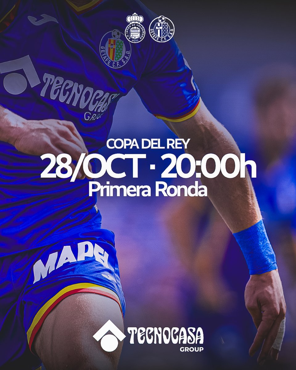 ¡Confirmado el horario de nuestra visita al Inter de Valdemoro!

🏆 Primera Ronda.
🗓️ Martes 28 de octubre.
⏰ 20:00h.

#HorariosGTF | #CopaDelRey