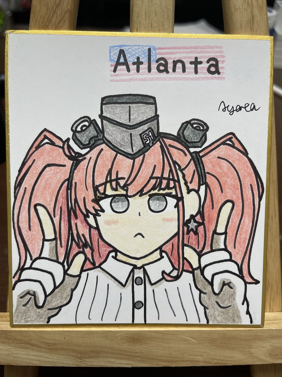 アトランタ(艦これ) 「ピンク髪といえばアトランタでしょう #見た人も無言でピンク髪をあげる」|あやたのイラスト