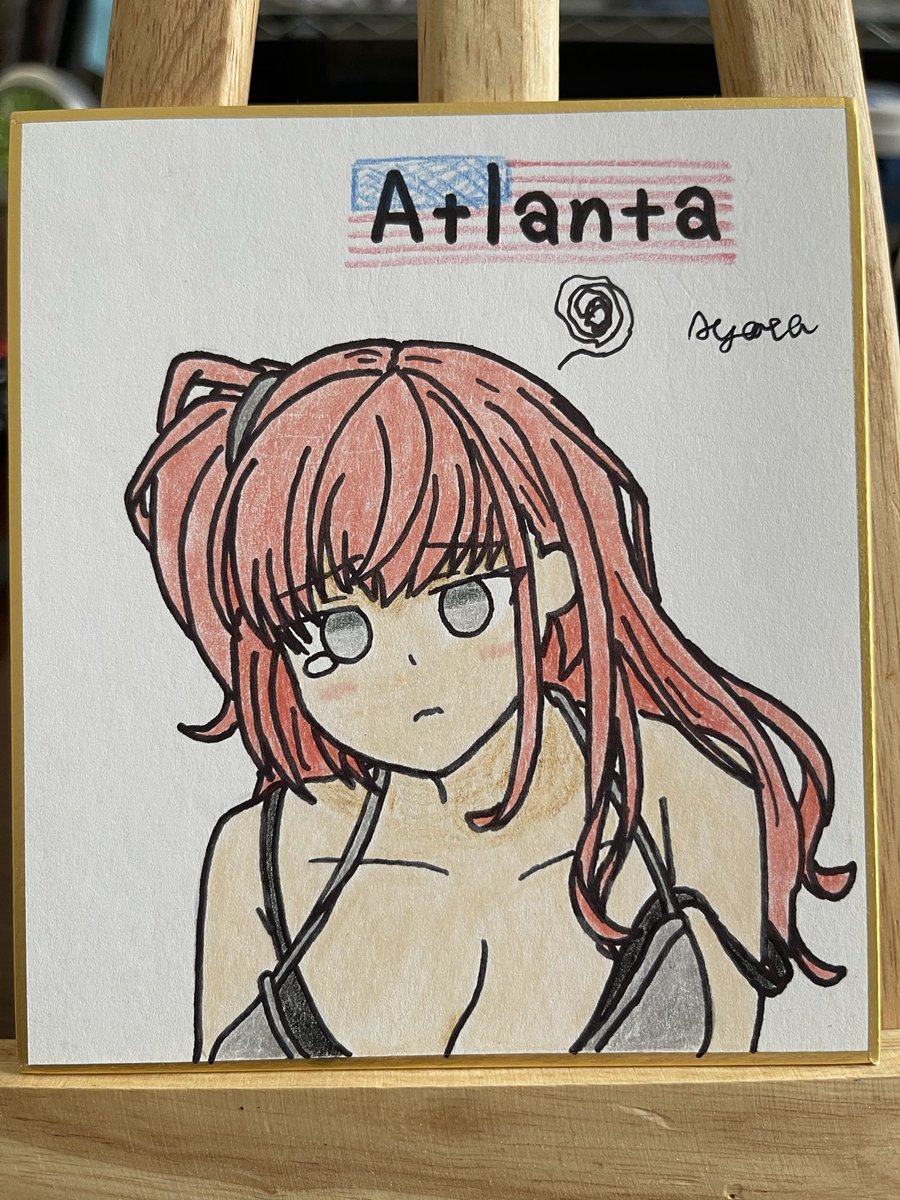 アトランタ(艦これ) 「ピンク髪といえばアトランタでしょう #見た人も無言でピンク髪をあげる」|あやたのイラスト