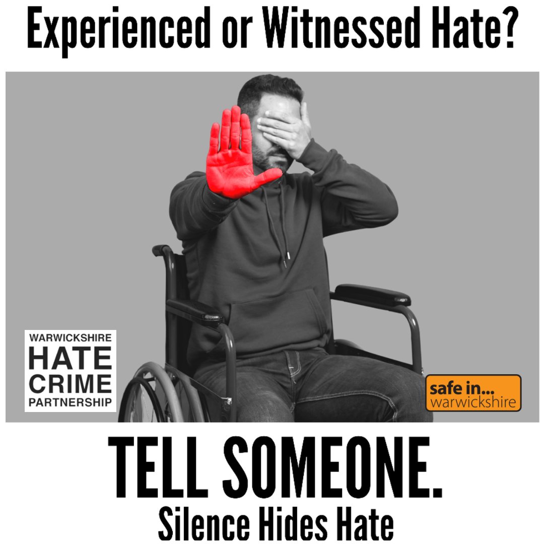 Hate has no place in Warwickshire – no one should be targeted because of who they are, their beliefs, or their culture. 

REPORT HATE NOW! If you're a victim or witness of hate, report it to the Police or Warwickshire Hate Crime Partnership reporthatenow.com

#NationalHCAW