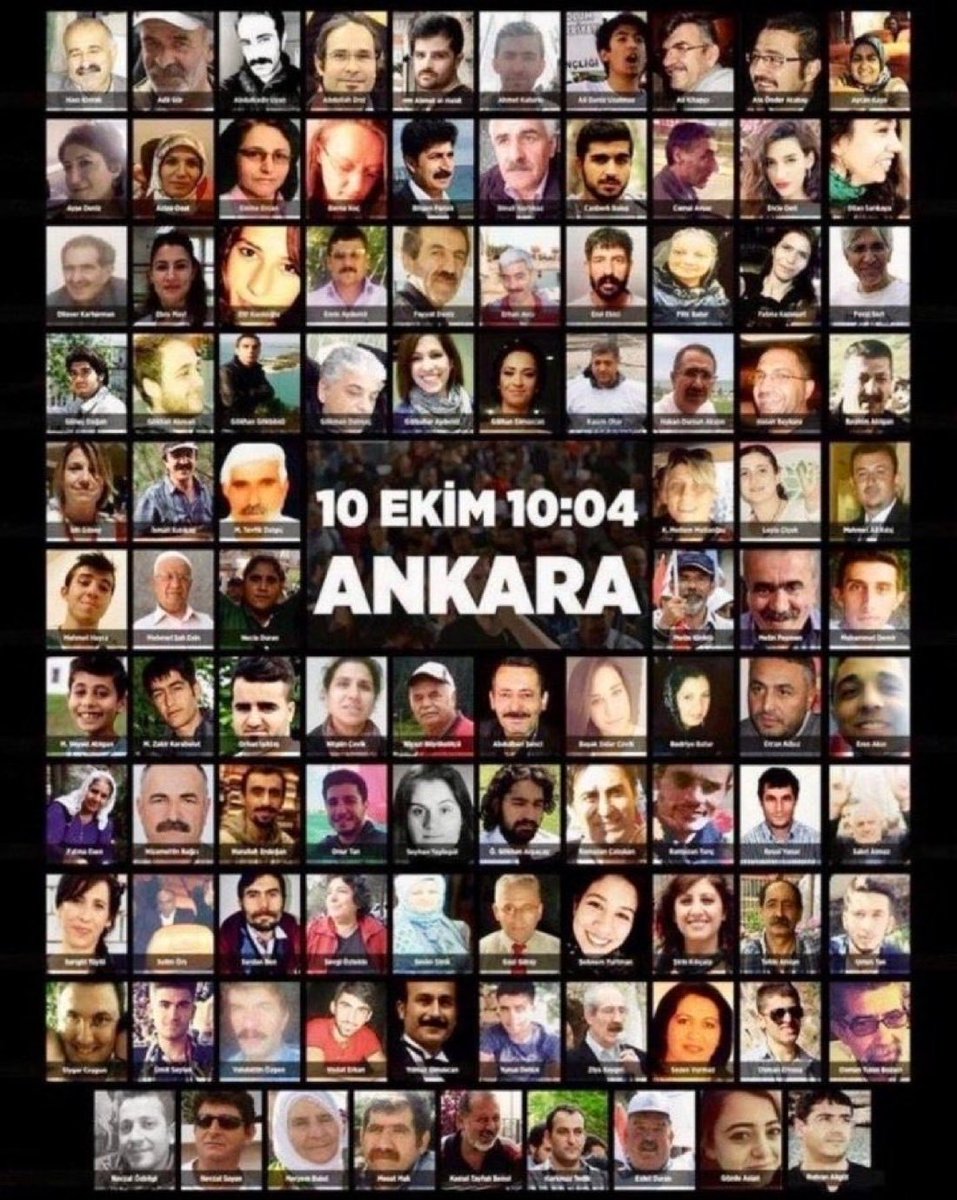 10 Ekim 2015'te Ankara garında terör saldırısı sonucu kaybettiğimiz canlara selem olsun.