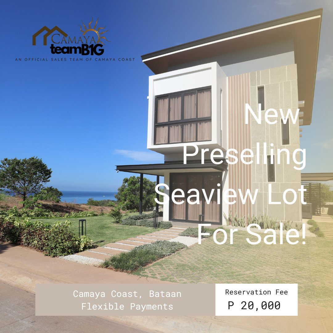 CamayaCoastBP's tweet image. Experience a breathe-taking, panoramic sea view every day! Our limited pre-sale for these exceptional sea view properties is now available! 

Preselling lots with seaviews on a 180 sqm lot area at Php. 2.6M

📞 Team BIG: +63915 985 6480 

🌐 camayacoastbeachproperties.com

#OceanViews