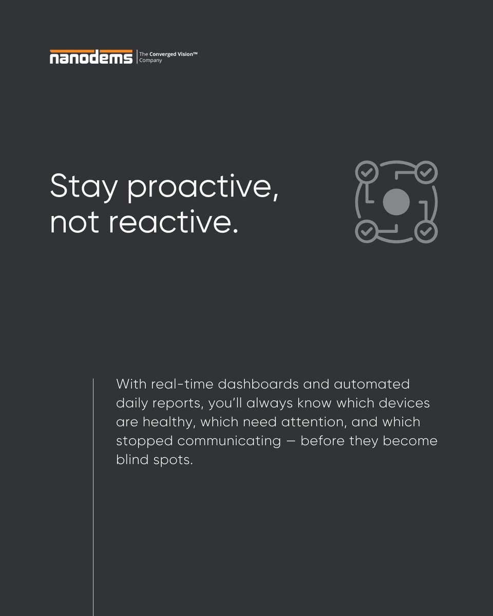 Nanodems's tweet image. Stay proactive, not reactive.
Automated health reports.
Instant alerts.
Audit-ready, 24/7.

Because in security, prevention starts before the incident ever happens.

🔗 nanodems.com/security/conta…

#PSIM #CCTV #SecurityAutomation #SmartSecurity #SystemHealth