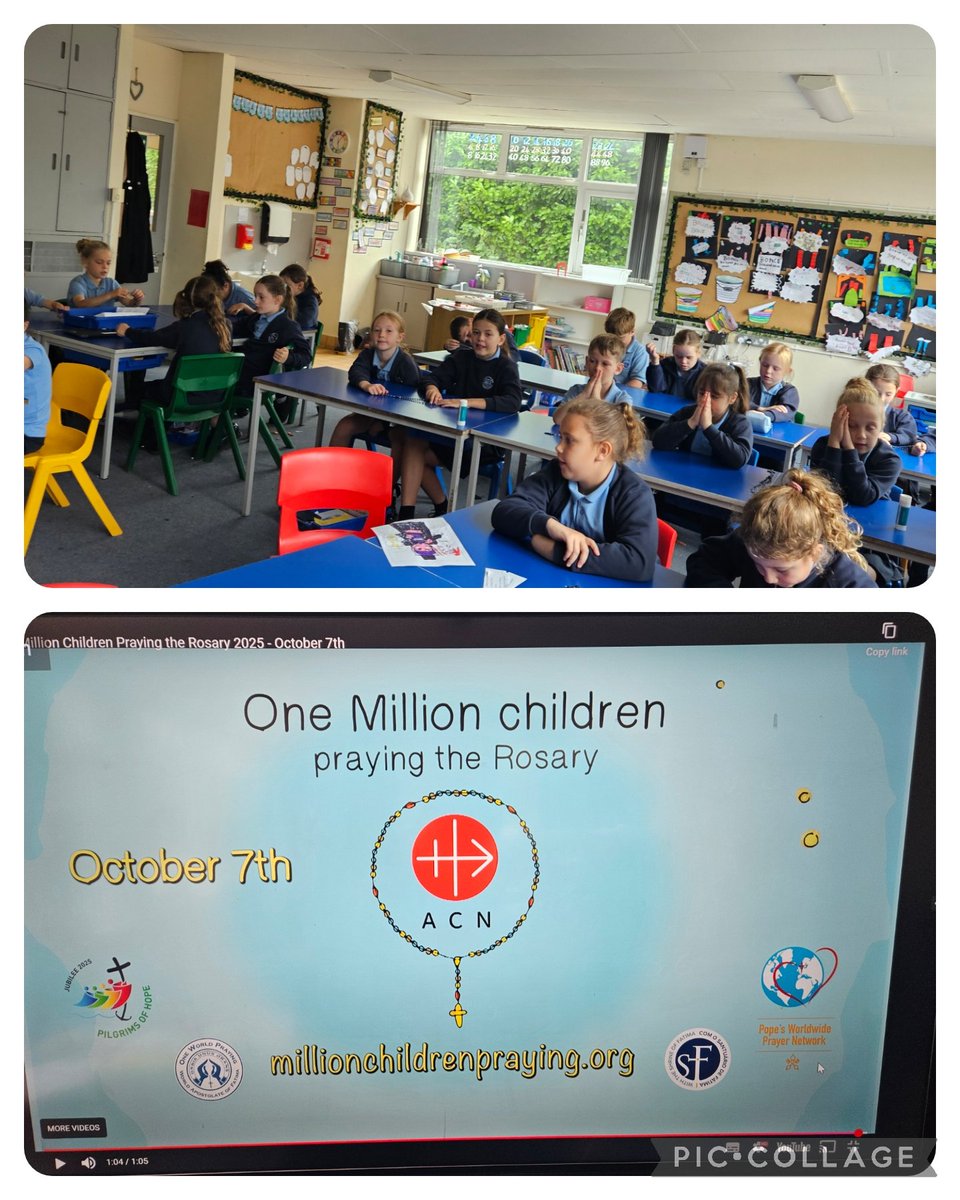 #ctkcardiffre This week we joined many children throughout the world in saying the Rosary. #1MillionChildrenPraying!