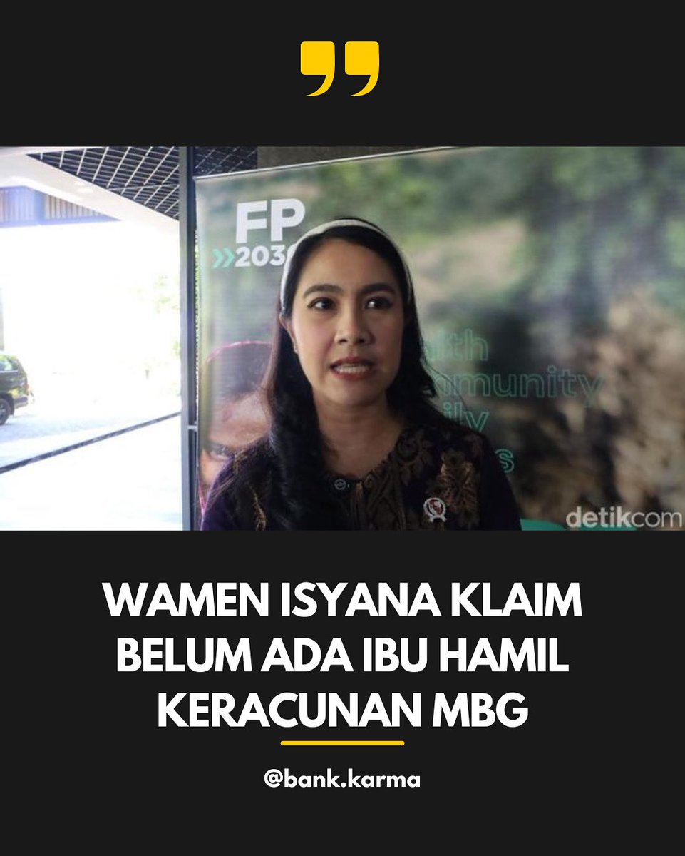 BankKarmaa's tweet photo. Wakil Menteri Kependudukan dan Pembangunan Keluarga/BKKBN, Ratu Ayu Isyana Bagoes Oka, mengeklaim hingga kini belum ada kasus keracunan ibu hamil dan ibu menyusui sebagai kelompok masyarakat penerima manfaat program Makan Bergizi Gratis (MBG). https://t.co/sV3ywt5vkx