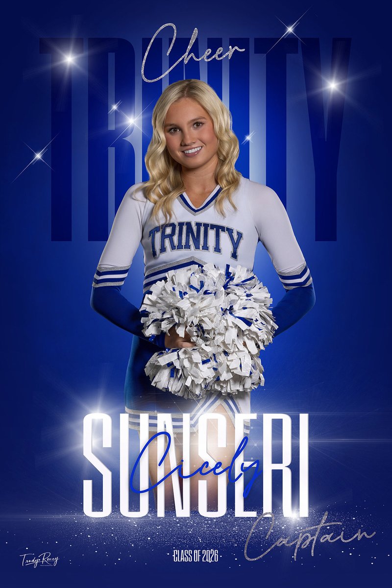 ⭐️ Senior of the day⭐️ 
Cicely Sunseri  - captain 🎀
📣 Cheerleader for 12 years
🎉 Favorite Cheer Memory- Cheering with my family, doing the Alma mater! 
🔮 Future plans- to attend the University of Pittsburgh for nursing and become a nurse anesthetist 💉! We love you CC💙