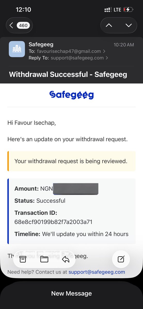 FavourIsechapp's tweet photo. 💅 Just completed my first @safegeegapp  task thanks @vixs101 for pmo https://t.co/erWJwWO3hb