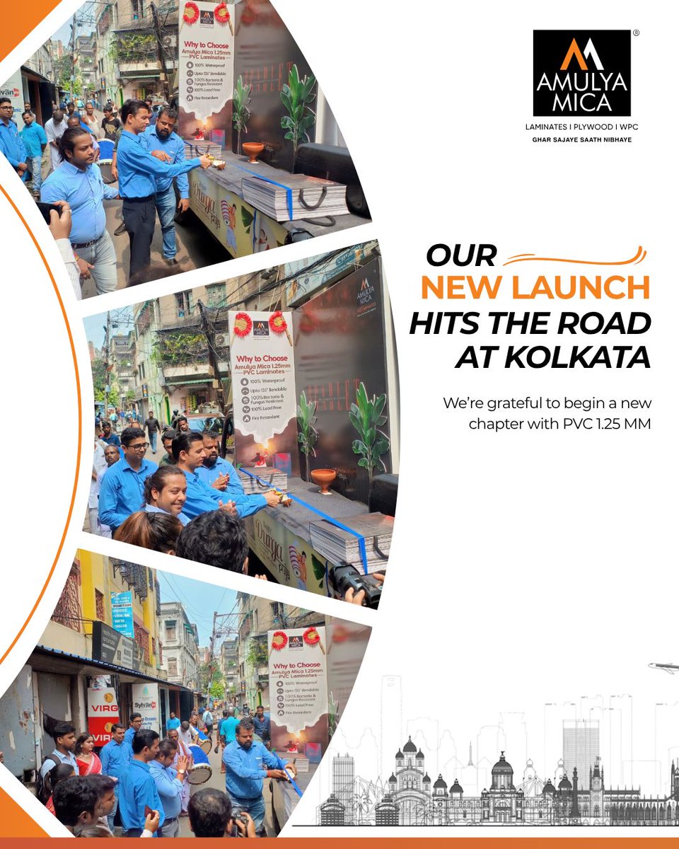 Amulya_Mica's tweet image. We’re excited to kick off a new journey with our launch of PVC 1.25mm. To begin this journey, we’ll be travelling all around your city, Kolkata.

#AmulyaMica #PVCFolder #AmulyaMicaLaunch #KolkataEvents #KolkataDiaries