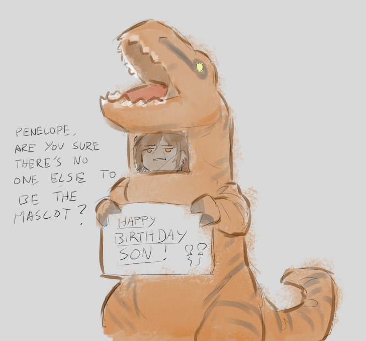 BadAtThings_'s tweet photo. day8
"outis in a inflable t-rex suit" for annon
#LimbusCompany #LCB12 https://t.co/uXAgS5U0HD