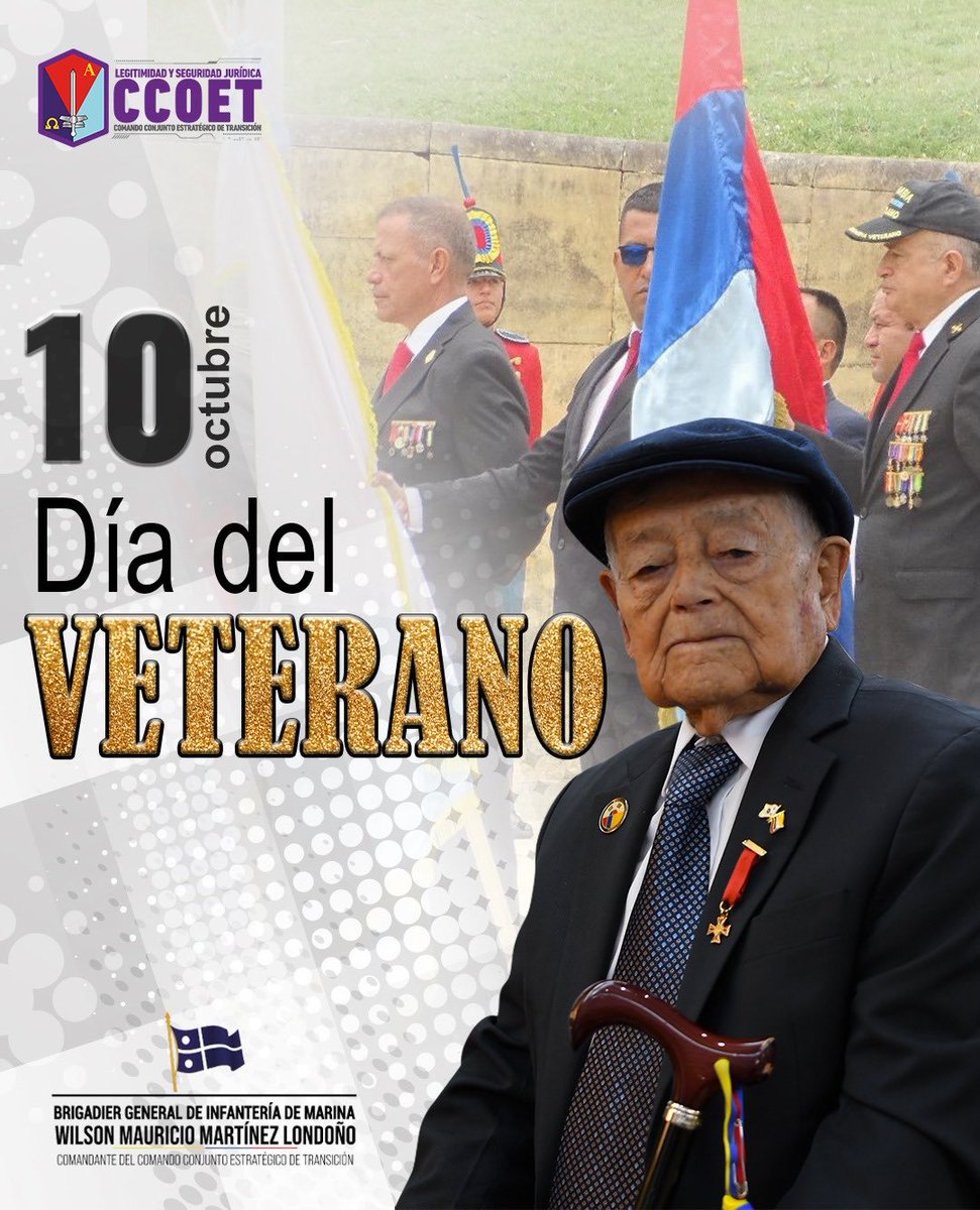 Hoy honramos a nuestros veteranos, héroes que con su valor y sacrificio forjaron la paz de nuestro país. Cada paso que dieron en el servicio a la patria es un testimonio de entrega y amor por 🇨🇴. 

A todos los que, con honor, defendieron nuestra libertad, les agradecemos de