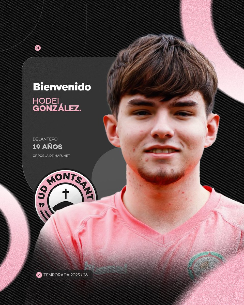 FICHAJE.
Hodei, delantero y extremo de 19 años, formará parte de nuestra plantilla aunque estará en la dinámica del primer equipo. Formado en canteras como las del Zaragoza y Deportivo, procede del juvenil de la Pobla de Mafumet.
Bienvenido al #SentimientoMontsant #TodoAlRosa