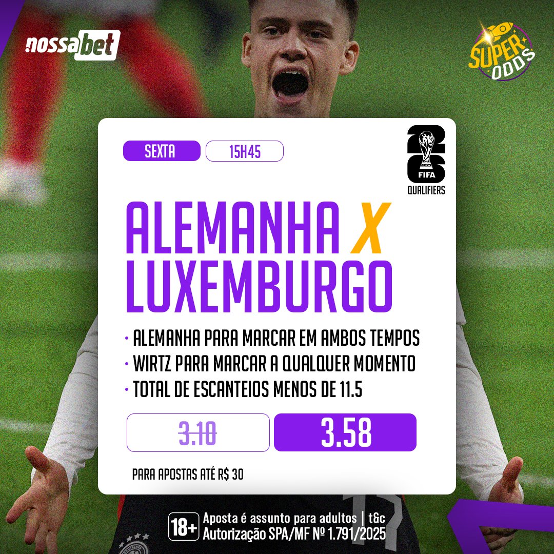 Nossabetbr's tweet image. Data FIFA com Super Odds!

Alemanha, França e Argentina entram em campo na sexta-feira marcada por Eliminatórias e amistosos.

Potencialize seus palpites: l1nq.com/6btkM

#SuperOdds #CopadoMundo #Futebol #Argentina #França #Alemanha