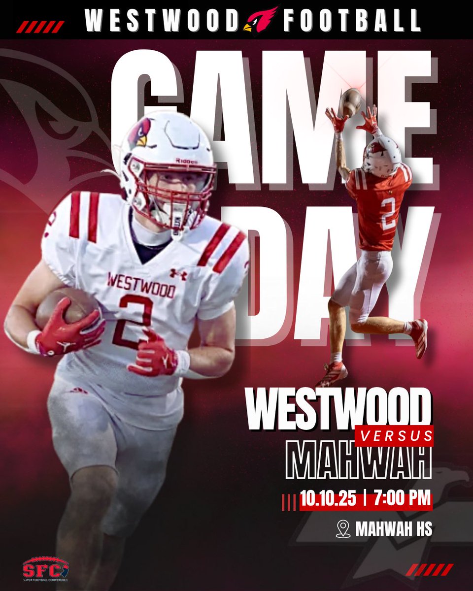 CardinalsTDClub's tweet photo. IT’S 🏈GAME DAY‼️ The boys are headed up north 🚌 to take on Mahwah. 📣Let’s Go Boys - Thrash the Thunderbirds!
🆚 Mahwah
⏰ 7:00PM
📍 Mahwah High School
#roadtrippin🚌 #itsawhiteout#LFG #dontbelate #gocards⚪️🔴 https://t.co/cgh6CLaPXH