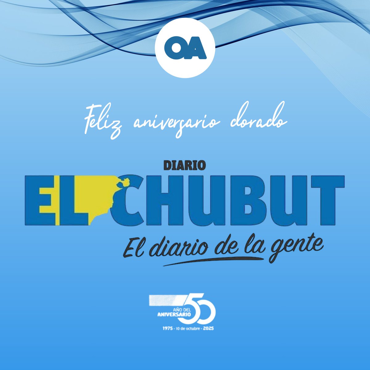 Saludamos al Diario <a href="/ElChubut/">Diario EL CHUBUT</a> en su 50° aniversario, reconociendo su compromiso con la información y el fortalecimiento de la democracia en nuestra provincia. +