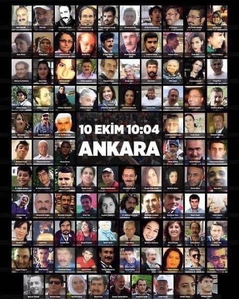 Barışa kan bulaştırmışlardı o gün 
Kıydılar yazımıza baharımıza..

 #10EkimAnkaraGarKatliamı
#10Ekim10Yıl