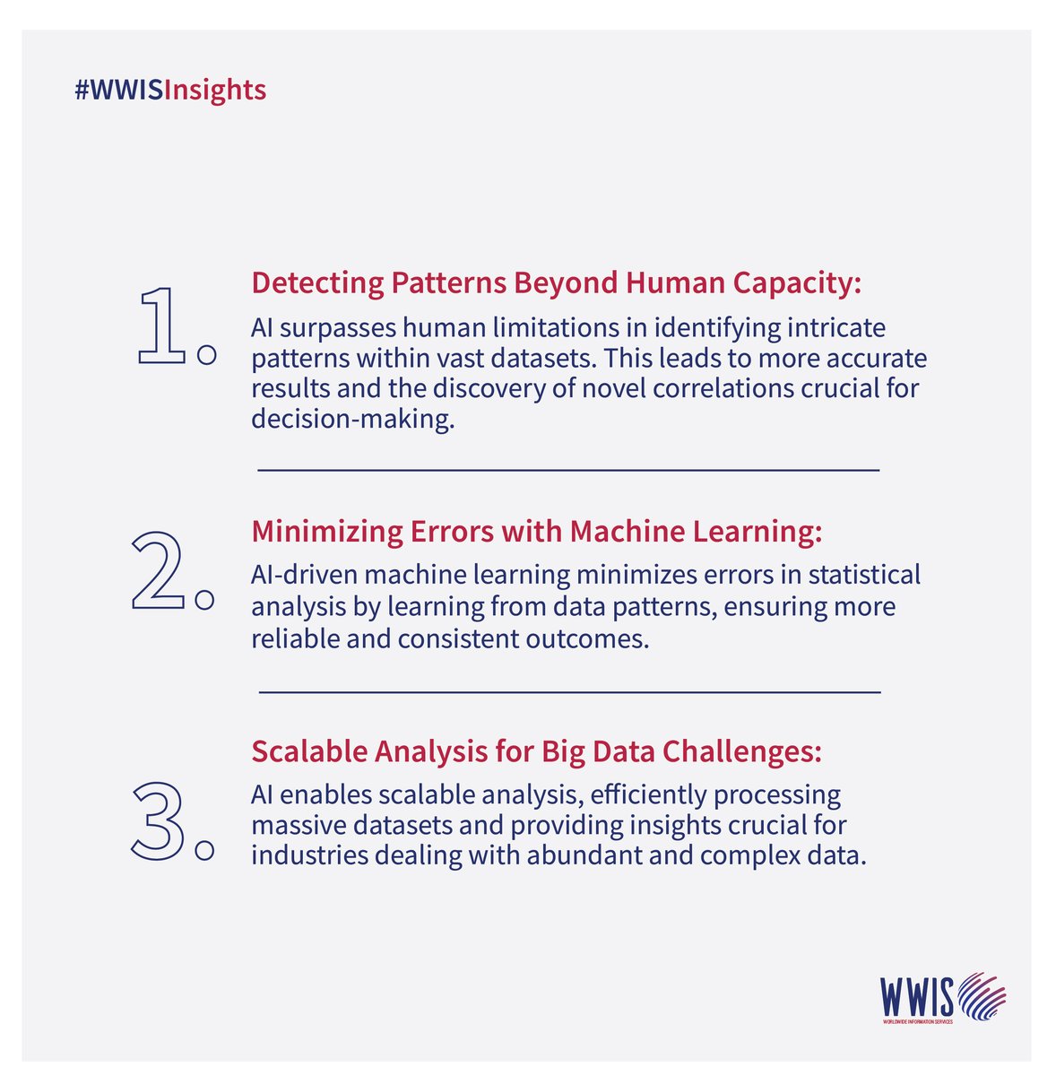 wwis4's tweet image. AI Meets Statistics: A Data Revolution in Motion
AI is reshaping the future of statistical insights. 💡
Here are 3 key ways it’s transforming the field and empowering smarter decision-making across industries.
#AI #DataScience #StatisticalAnalysis #BigData #Innovation #WWIS