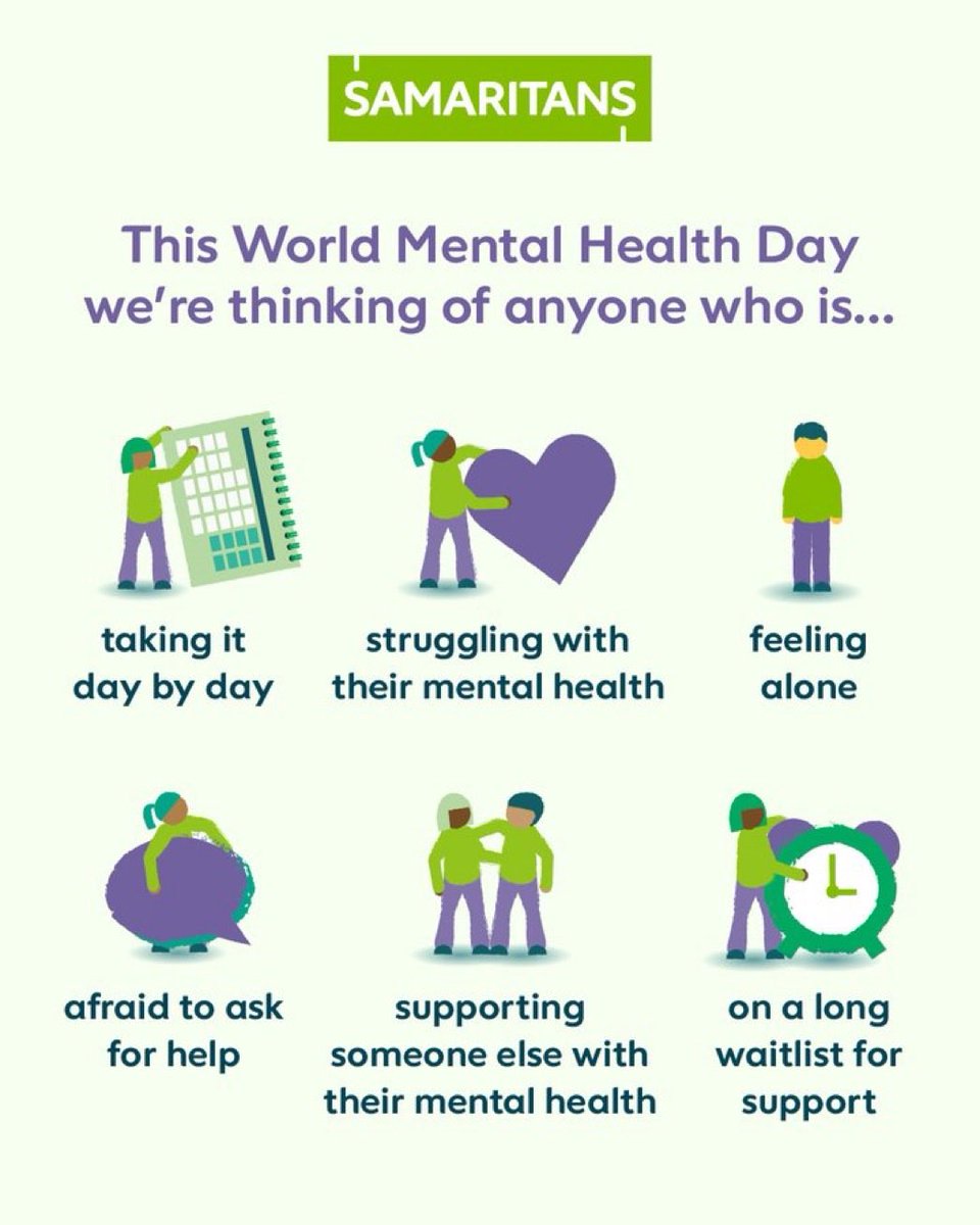 #WorldMentalHealthDay 
#Samaritans
