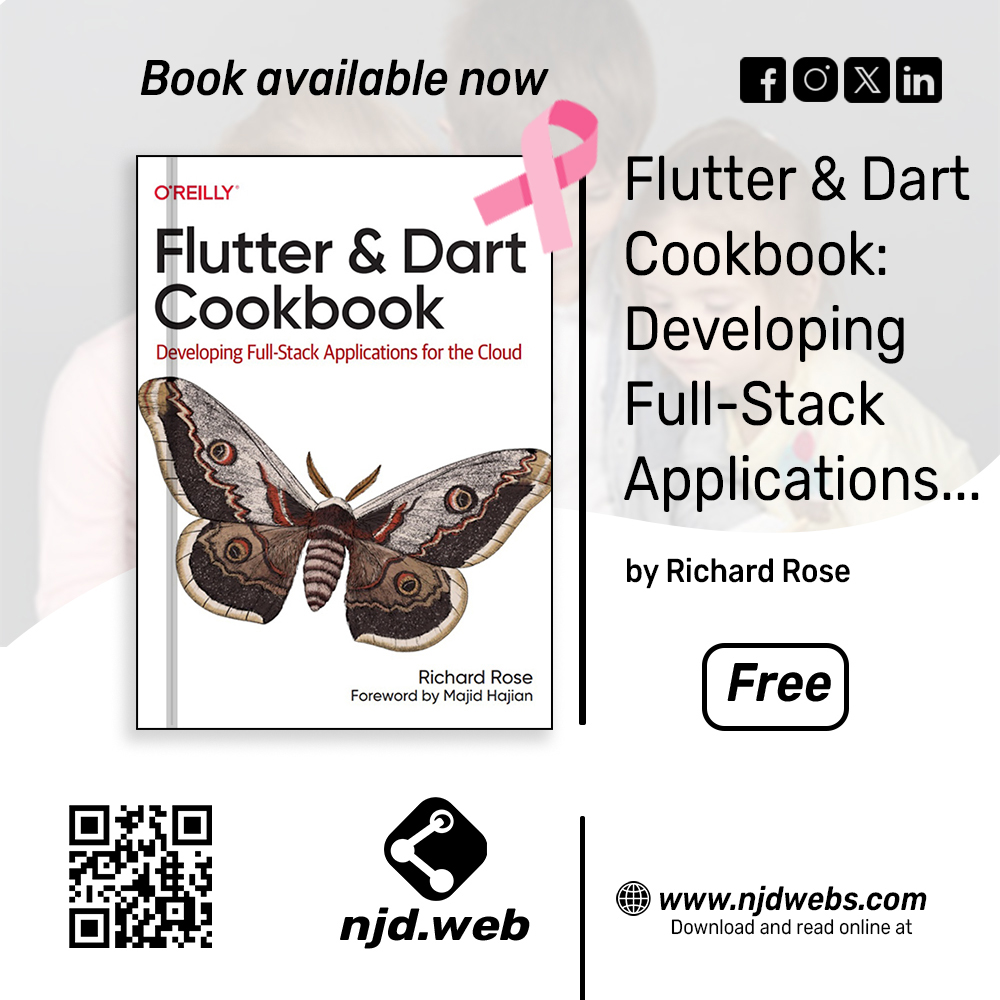 njdwebs's tweet image. “Flutter & Dart Cookbook: Developing Full-Stack Applications for the Cloud.”
📖 Available now — read it online on NJD Web Download!
#Flutter #Dart #FullStackDevelopment #CloudComputing #ScienceBook #AppDevelopment #NJDWebDownload #MobileApps #Programming #SoftwareEngineering