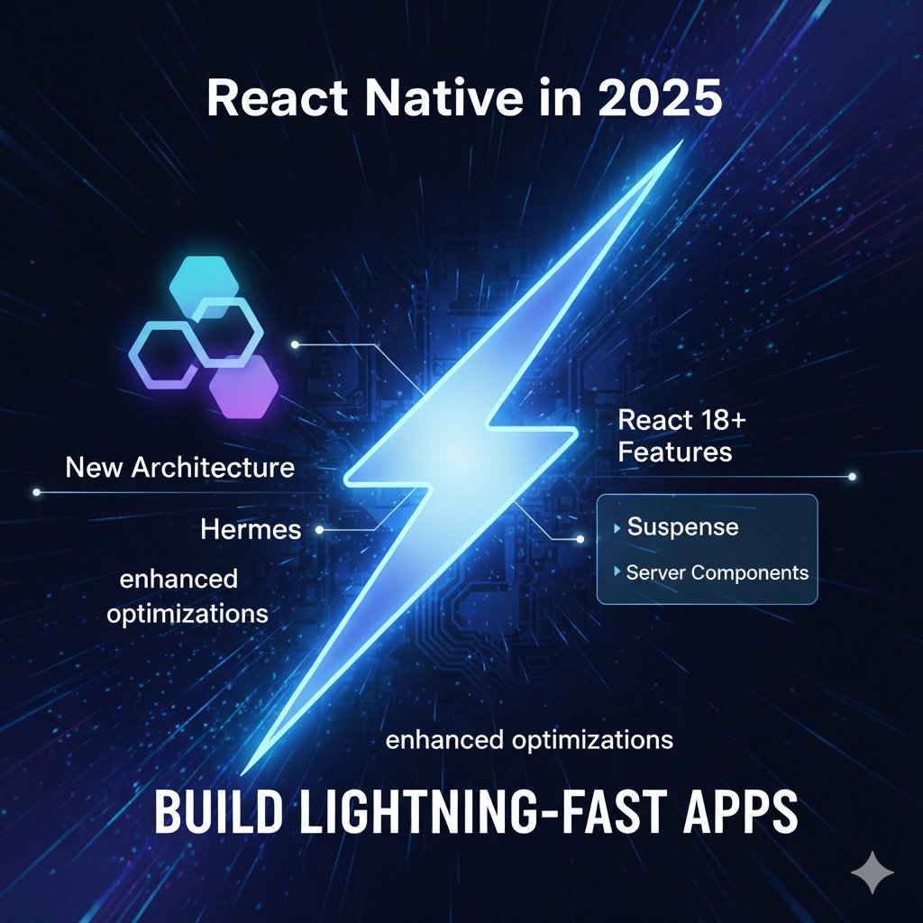valya22sun's tweet image. React Native in 2025: Powering lightning-fast apps! ⚡️ Expect further New Architecture advancements, Hermes optimizations, and deeper React 18+ integration (Suspense, Transitions, Server Components ready). Build at peak performance!
#ReactNative #MobileDev #React18 #2025