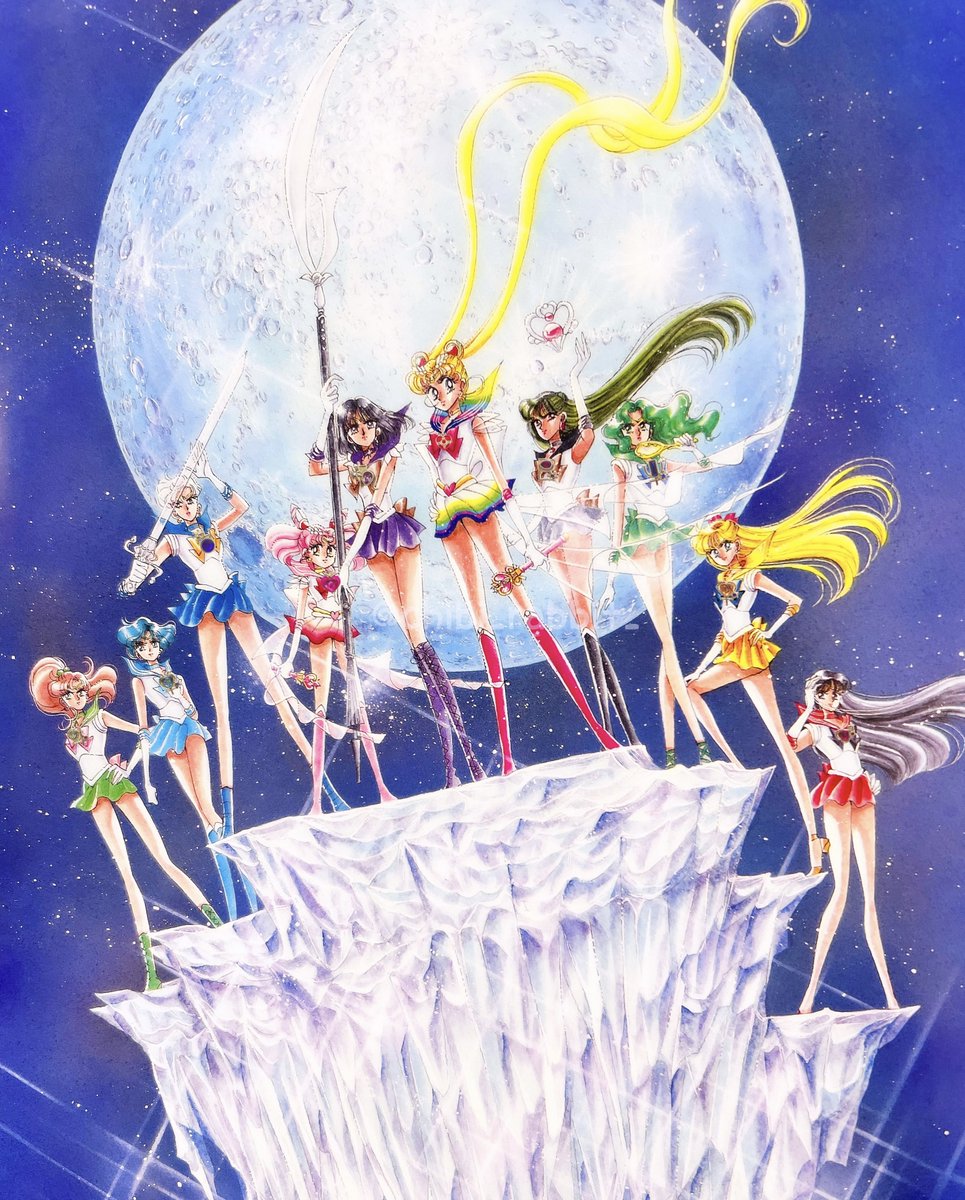 chibi_rabbit_'s tweet photo. セーラー戦士が集結した原作イラストのポスターが美麗すぎる🌙💖 https://t.co/gLCX7CCZZO