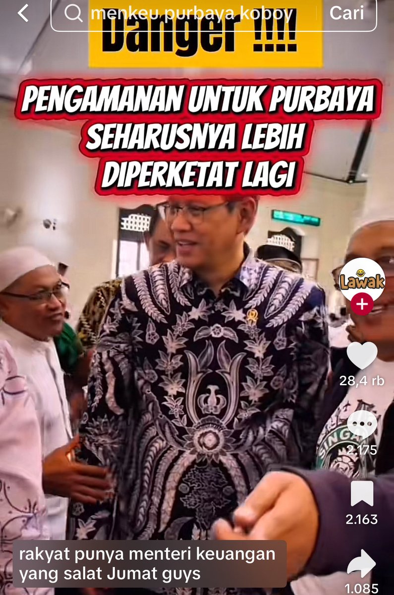 Gaya Pribadi Pk Purbaya yg spti ini mungkin yg menye- babkan pilihan Pk Prabowo percaya unt tunjuk ybs jadi Menjeu 
! #TikTok vt.tiktok.com/ZSUhEkhx8/