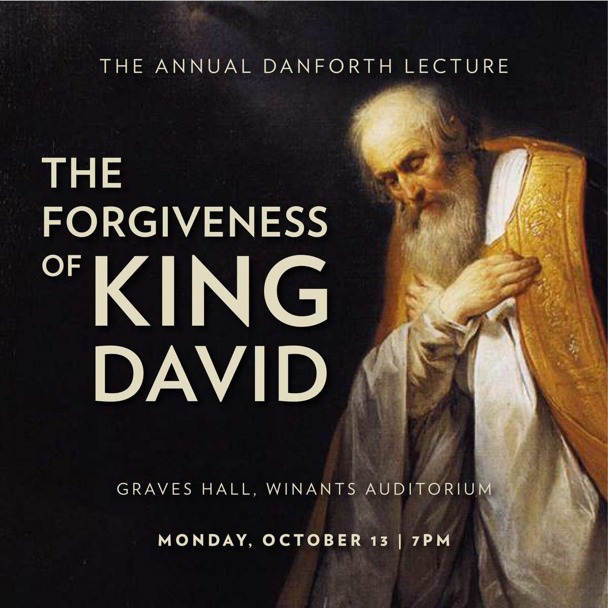 Friends, join us for our annual Danforth Lecture w/ Prof Gary Anderson from Notre Dame! Details on flyer👇