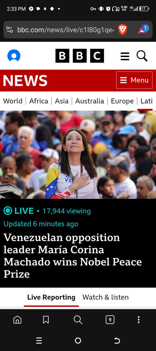 0xinternetchild's tweet image. I literally called the Nobel peace prize winner blind.
I didn't even know she existed yet fits all the boxes
> woman ✅
> brown ✅
> middle aged ✅
> involved in CIA color revolution ✅
I may be a prediction genius