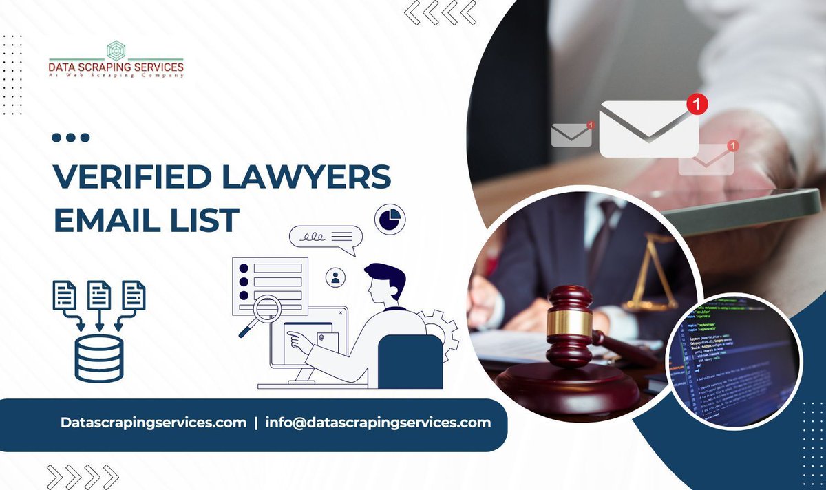 _datascraping's tweet image. Verified Bankruptcy Lawyers Email List USA
📩 Email: info@datascrapingservices.com
🌐datascrapingservices.com/verified-bankr…
#BankruptcyLawyersEmailList #AttorneyMarketing #LegalLeadGeneration #LawyerContactDatabase #VerifiedAttorneyEmails #DataScrapingServices