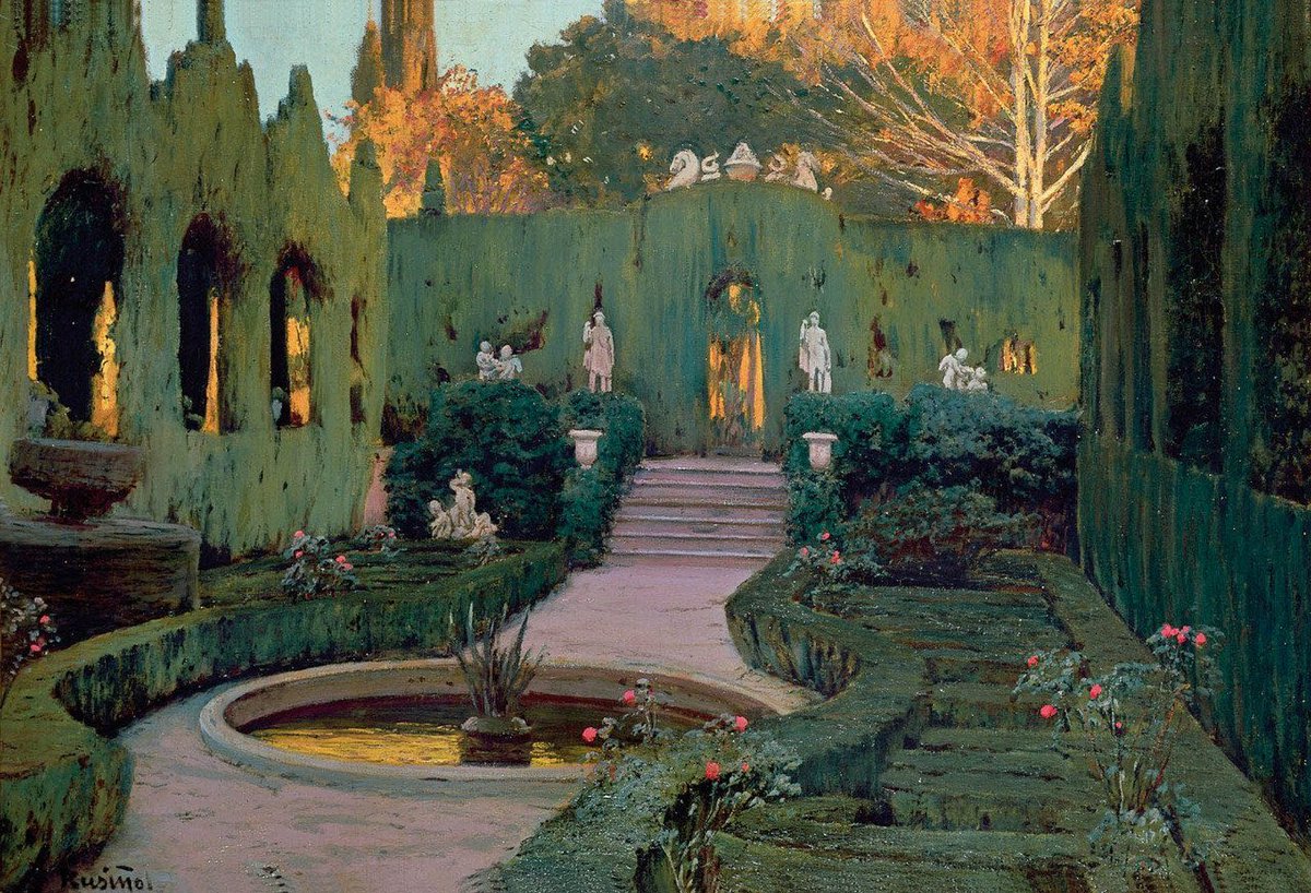SeekAfterBeauty's tweet image. Monforte Gardens (1917), by Santiago Rusignol