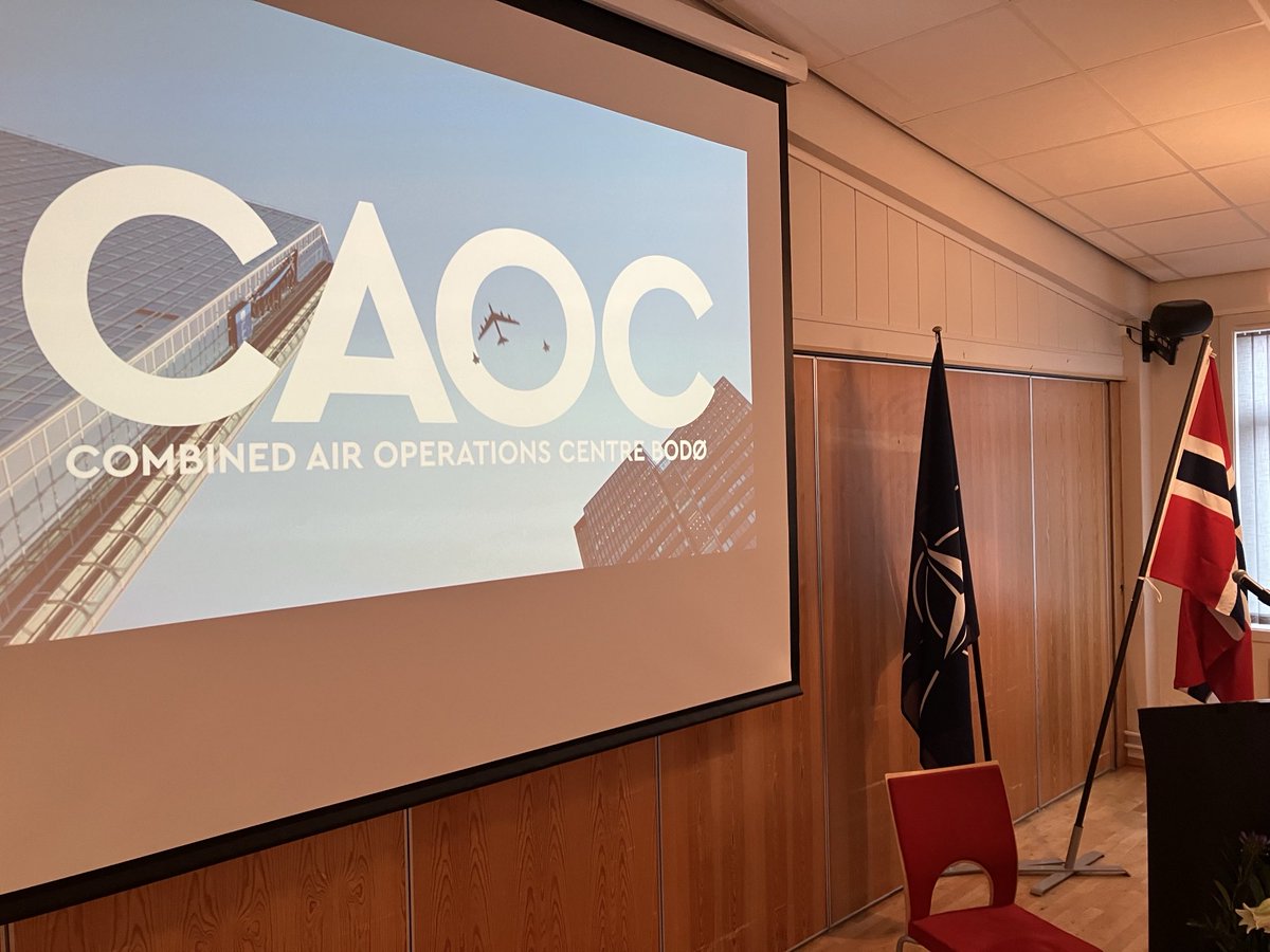 MikkoMnkknen2's tweet photo. Combined Air Operations Center is now operational in Bodø. Opening ceremony today.
Impressive with the rapid build-up by 🇳🇴
#CAOC #NATO https://t.co/ECPUbOIUyl