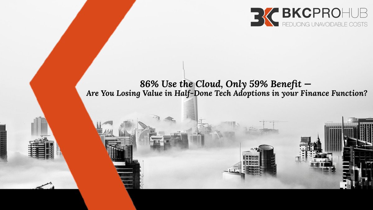 BKCProHub's tweet image. 86% Use the Cloud, Only 59% Benefit — 
Are You Losing Value in Half-Done Tech Adoptions in your Finance Function?#CloudAccounting #FinanceTechnology #Automation #CFO #FinanceTransformation #Accounting #DigitalTransformation #BKCProhub #FinanceEfficiency bkcprohub.com