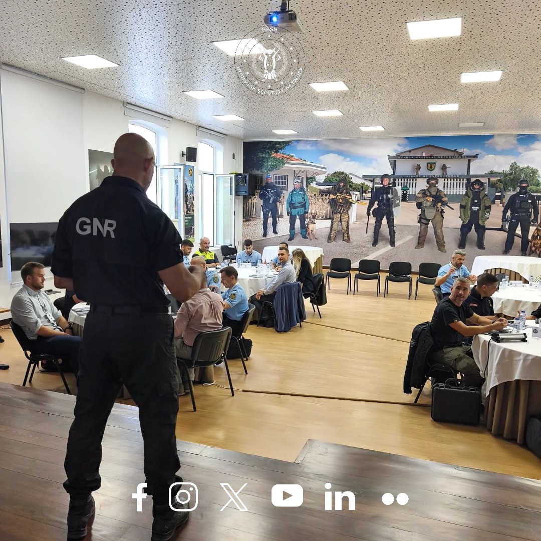 EU_HRSN's tweet photo. 🛡 WORKING GROUP 5 – HRSN 🛡
In cooperation with the Intervention Unit of @GNRepublicana, HRSN held the Protective Security Workshop in Lisbon (8–9 Oct 2025), enhancing 🇪🇺 coordination and readiness for major incidents.
#HRSN #EUPSA #PublicSafety #Security #GNR https://t.co/tO90bY3fnd