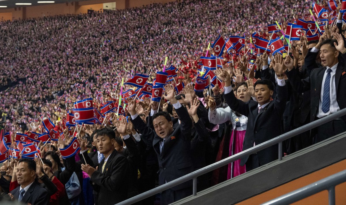 XHNews's tweet image. The Democratic People&apos;s Republic of Korea (#DPRK) held a grand commemorative meeting at the May Day Stadium to celebrate the 80th founding anniversary of the Workers&apos; Party of Korea (WPK), the official Korean Central News Agency (KCNA) reported